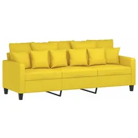 VidaXL 3-Sitzer-Sofa Hellgelb 180 cm Stoff