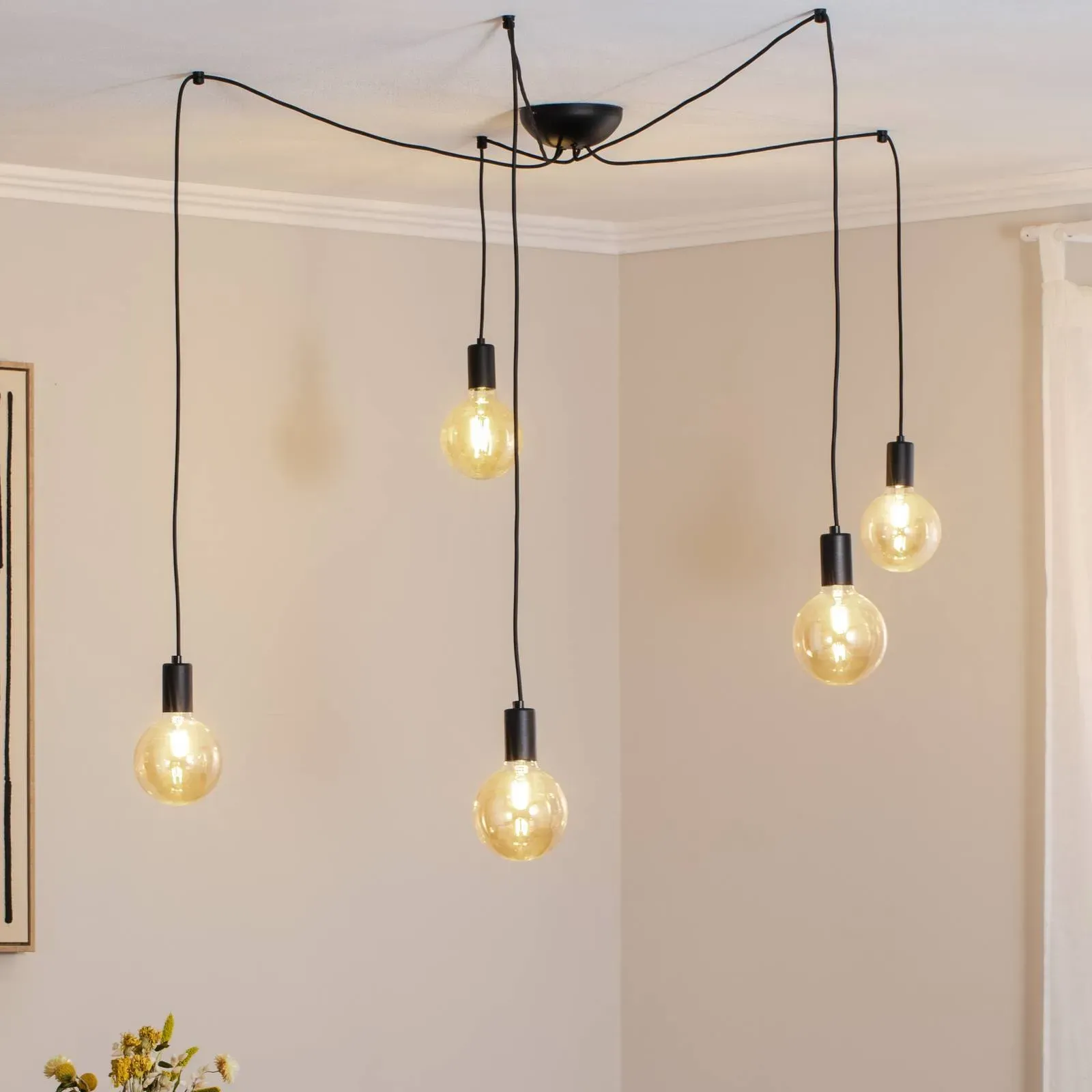 Hängelampe Spider Nowodvorski Lighting, dimmbar, schwarz, für Wohn- / Esszimmer, Modern, Pendelleuchte - cm - cm - cm