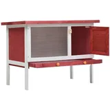 vidaXL Kleintierkäfig Kaninchenstall 45 x 65 x 1 cm rot