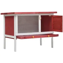 vidaXL Kleintierkäfig Kaninchenstall 45 x 65 x 1 cm rot