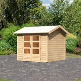 Karibu Gartenhaus "Theres 3",naturbelassen,2,4 x 2,4 m (B x T)