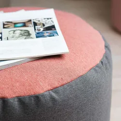 REMEMBER Sitzhocker PoufPouf "Stone" - H 40 - hochwertiger Sitzhocker