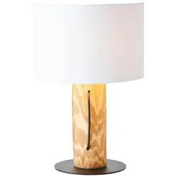 BRILLIANT JIMENA Tischleuchte 43 cm Holz / Textil Kiefer gebeizt, 93125/35
