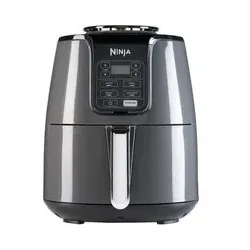 Ninja Heißluftfritteuse, 3,8 Liter, 1.500-Watt-Leistung, 75% weniger Fett, 4 Funktionen, silber, AF100EU