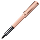 Lamy Lx Tintenroller 376 aus Aluminium in der Farbe roségold mit Edelmetallveredelung und Metallclip veredelt, inkl. Tintenrollermine LAMY M 63 Strichbreite M in schwarz und Geschenkverpackung,