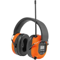 TechniSat STEREOMAN DAB+ OD – kabelloser Stereo DAB+/FM Bluetooth-Kopfhörer (DAB+/UKW Radioempfang, Kurze Antenne, Integriertes Mikrofon, Kapselgehörschutz, für den Außeneinsatz) orange/schwarz