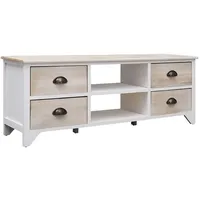 Furnicato TV-Schrank 108x30x40 cm Massivholz Paulownia