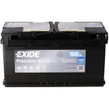 Exide Premium Carbon Boost 100AH 900A Batterie EA1000 Autobatterie