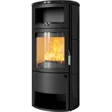 Kaminofen HARK 77 GT FlameKat 7 kW - Ofenkacheln: schwarz-glänzend - Korpus: graphit
