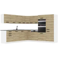 Belini B Belini Group Küche Sonoma Eiche, Holz, L-Form, 480x204x60 cm, Küchen, Eckküchen, Eckküchen ohne Geräte