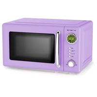 Lila Mikrowellen-Gerät Purple Retro Design Emerio MW-112141.4 Mikrowelle Violett