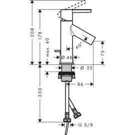 Hansgrohe Axor Starck Einhandmischer Brushed Gold Optic