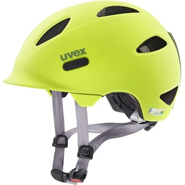 Uvex oyo Fahrradhelm für Kinder - individuelle Größenanpassung - erweiterbar mit LED-Licht - neon yellow-moss green matt - 50-54 cm