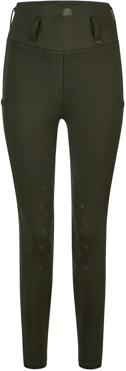 ESKADRON Dynamic Reitleggings Flex Full Grip oliv L