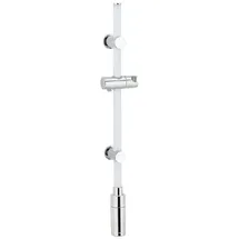 Wenko - Led Duschstange 74 Cm Warmweiß, Beleuchtete Brausestange , Polykarbonat Weiß, Kunststoff (abs) Chrom