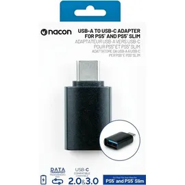 Nacon Adapter 3.0 USB-C Stecker auf USB-A Buchse, kompaktes Design.