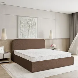 masseno Polsterbett, Braun, Holz, 140x200 cm, Schlafzimmer, Betten, Polsterbetten