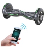 ROBWAY W3 Hoverboard für Erwachsene und Kinder, 10 Zoll Self-Balance-Scooter, Bluetooth, App, (Carbon)