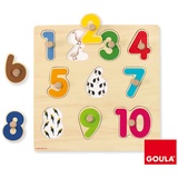 JUMBO Spiele Goula Holzpuzzle Zahlen, 10-teilig Zahlenpuzzle