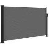 furnicato Seitenmarkise 120 x 600 cm Schwarz Aluminium