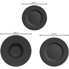 Villeroy & Boch Teller-Set 6 Tlg. Schwarz