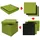 Dune Design Sitzwürfel faltbar 38x38cm Sitzhocker Polsterhocker 42L Stauraum Grün
