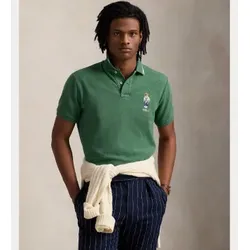 Polo Ralph Lauren für Herren. 710963817001 Grünes Netz-Poloshirt (M), Lässig, Baumwolle, Kurzarm