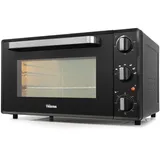 Tristar Minibackofen, Kleiner 38L Tisch-Backofen Mini-Ofen mit Umluft & Timer Pizzabackofen schwarz