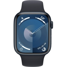 Apple Watch Series 9 GPS 45 mm Aluminiumgehäuse mitternacht, Sportarmband mitternacht S/M