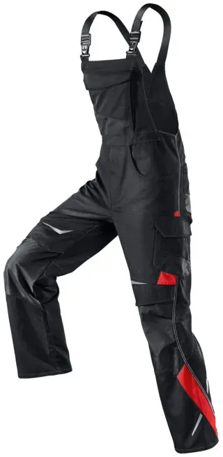 Kübler Pulsschlag Latzhose 3324 schwarz/mittelrot Größe 110