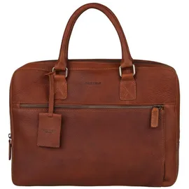Burkely Fundamentals Antique Avery Odell Laptopbag 13,3'' – Cognac - Premium Leder Laptoptasche – Gepolstertes Fach & Klassisches Design - Einheitsgröße
