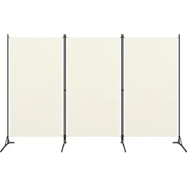 vidaXL 3-tlg. Raumteiler Weiß 260x180 cm