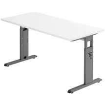 bümö Schreibtisch O-Serie Weiß / Graphit