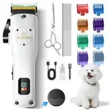 Leise Hundeschermaschine Dichtes Fell, Profi Schermaschine Hund aus Edelstahl...