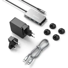 Vivolink USB-C HUB for conference (USB-C, Dockingstation + USB Hub, Grau