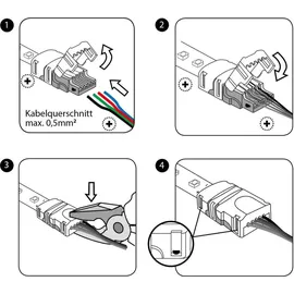 Eurolite LED Strip Einspeiser 2Pin 10mm Schwarz