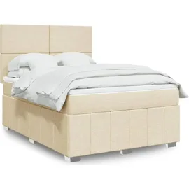 vidaXL Boxspringbett 140 x 200 cm Creme