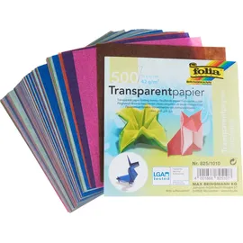 Folia Faltblätter Transparentpapier 10 x 10 cm 500 Blatt