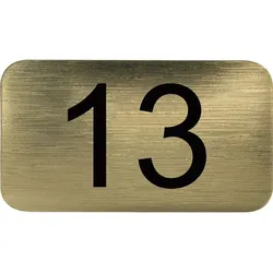Türschild Nummernschild selbstklebend gold metallic - 13