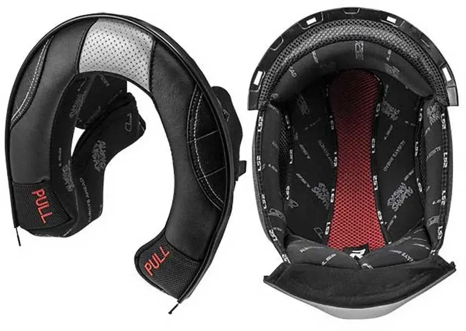 Ls2 Ff323 Evo Innenpolsterung - Black / Red - 2XS