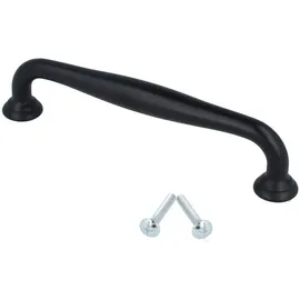 MS Beschläge Möbelgriff Schubladengriff schwarz matt Serie UZ70 Schrankgriff Türgriff Zamak (128mm)