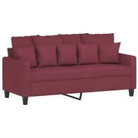 VidaXL 2-Sitzer-Sofa Weinrot 140 cm Stoff - Rot