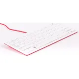 Raspberry Pi® RPI-KEYB (US)-RED/WHITE USB Tastatur US-Englisch, QWERTY Weiß, Rot