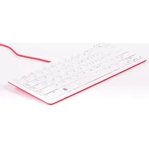 Raspberry Pi® RPI-KEYB (US)-RED/WHITE USB Tastatur US-Englisch, QWERTY Weiß, Rot