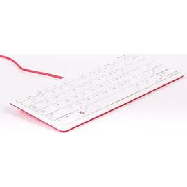 Raspberry Pi® RPI-KEYB (US)-RED/WHITE USB Tastatur US-Englisch, QWERTY Weiß, Rot