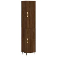 VidaXL Highboard Braun Eichen-Optik 34,5x34x180 cm Holzwerkstoff