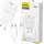 DUDAO A4EU USB-A 2.1A wall charger - white + USB-A - USB-C cable