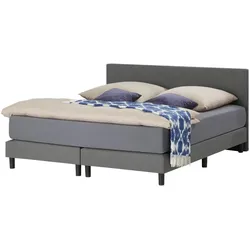 Boxspringbett  Cisano , grau , Maße (cm): B: 160 H: 91