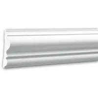 PROFHOME DECOR Wand- und Friesleiste 2 m Weiß 200 x 1,9 x 8,2 cm