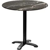 Runder Tisch Ø 80 cm – Modell Bazila Royal Marmor - Schwarz